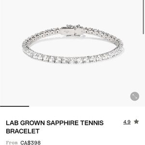 Mejuri Silver Sapphire Tennis Bracelet